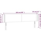  LED uzglavlje svjetlosivo 203x16x78/88 cm od tkanine | shoptok.hr