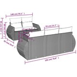 vidaXL 6-dijelni set vrtnih sofa s jastucima crni od poliratana | shoptok.hr