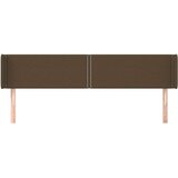  Vzglavje z ušesi temno rjavo 163x16x78/88 cm blago, (20735559) | Shoptok.si