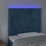 Posteljno vzglavje temno modro 90x5x118/128 cm žamet | Shoptok.si