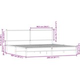 Metalni okvir kreveta bez madraca boja hrasta sonome 200x200 cm | shoptok.hr