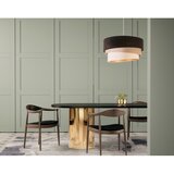  Duolla - Luster na sajli DEVON 1xE27/40W/230V, prečnik 45 cm, crna/bež | Eponuda.com