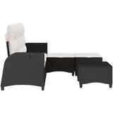  3-dijelna vrtna garnitura od poliratana s jastucima crna L | shoptok.hr