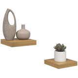  Polica na zidu 2 pcs Smeđa 23 x 23,5 x 4 cm Konstruirano drvo | shoptok.hr