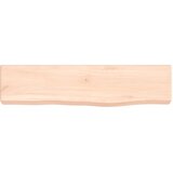  Zidna polica 40 x 10 x 4 cm od neobrađene masivne hrastovine | shoptok.hr