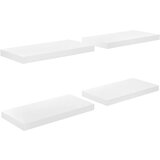Maison Chic 4 kosi Lebdeče Stenske Police - Viseče police sijaj bele 50x23x3,8 cm MDF, (21758776) Cene