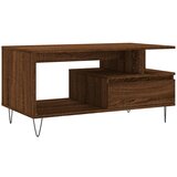 Maison Chic Klubska mizica - kavna mizica - Nizka mizica rjavi hrast 90x49x45 cm inženirski les, (21753330) Cene
