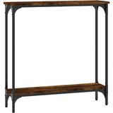 Maison Chic konzolna miza - miza ob steni dimljen hrast 75x22,5x75 cm inženirski les, (21786236) Cene
