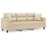  Trosjed s jastucima krem 180 cm od mikrovlakana | Eponuda.com