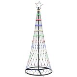 vidaXL LED božično drevesce večbarvno 71 x 71 x 184.5 cm Kovina, (5000068011) | Shoptok.si