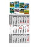  KALENDAR ZIDNI TRODIJELNI 2026. SA SLIKOM I SPIRALOM * DO ISTEKA ZALIHA | Shoptok.si