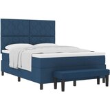vidaXL krevet na opruge s madracem i klupom plavi 140x200 cm tkanina | shoptok.hr