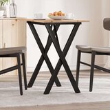 vidaXL Blagovaonski stol X-oblika 80x50x75 cm od borovine i željeza | shoptok.hr