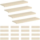  Stepenica 20 kom. 90 x 30 x 2 cm Bijela Čvrsto Hrastovo Drvo | shoptok.hr