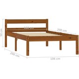  Okvir za krevet od masivne borovine boja meda 100 x 200 cm | shoptok.hr