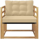  Set vanjskih sofa Čvrsto drvo akacije i Textilene Bijela | Eponuda.com