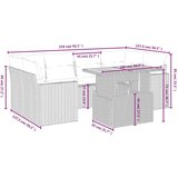 vidaXL 7-dijelni set vrtnih sofa od poliratana s jastucima bež | shoptok.hr