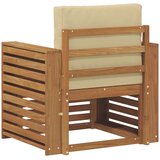 Set vanjskih sofa s jastukom Prirodna 79 x 63 x 73 cm - Prirodno i bež Široka ravnina | shoptok.hr