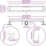  Odvod za tuš s Dječjim pokrivačem Crna 50 cm | shoptok.hr