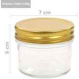  Staklenke za džem sa zlatnim poklopcima 24 kom 110 ml | shoptok.hr