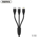 podatkovni kabel 3 v 1 - lightning, micro usb, type c - črn