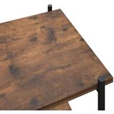 vidaXL 3-nadstropni regal s policami črn in temen les 80x40x92 cm | Shoptok.si
