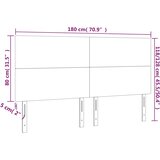  LED uzglavlje ružičasto 180x5x118/128 cm baršunasto | shoptok.hr