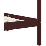  Okvir za krevet s baldahinom od borovine tamnosmeđi 100x200 cm | shoptok.hr