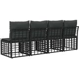  4-sjedalna vrtna soferica bez ruku 4 pcs 4-Broj sjedala Crna | shoptok.hr