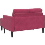 SOFA 2-sjed s ležaljkom u obliku slova L vino crveno 125 cm | shoptok.hr