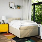  Krevet box spring s madracem krem 120 x 190 cm od tkanine | shoptok.hr