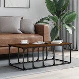  The Living Store Klubska mizica rjav hrast 100x50x35,5 cm inženirski les - Klubska Mizica, (21500654) | Shoptok.si