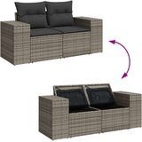 vidaXL Vrtna sedežna garnitura 6-delna z blazinami siv poli ratan | Shoptok.si