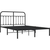 Metalni okvir za krevet s uzglavljem crni 140x200 cm | shoptok.hr