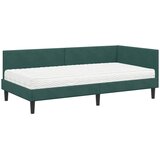  Kutni krevetni okvir s madracem 2 kom. Tamnozelena 90 x 200 cm | shoptok.hr
