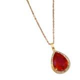 IZMAEL Ogrlica HA-21751 - Zlata / Rdeča | Shoptok.si