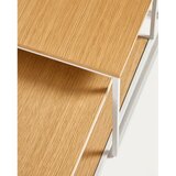 Kave Home Mizice v kompletu 2 ks z mizno ploščo v hrastovem dekorju v svetli naravni barvi 50x100 cm Yoana – | Shoptok.si