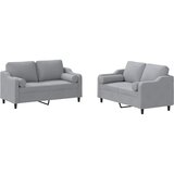  2-dijelni set sofa s jastucima svjetlosivi od tkanine | shoptok.hr