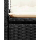  9-dijelni vrtni blagovaonski set s jastucima crni od poliratana Crna 190 x 80 x 75 cm | shoptok.hr