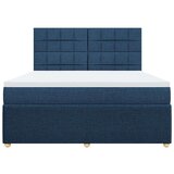 vidaXL Box spring postelja z vzmetnico modra 180x200 cm blago | Shoptok.si