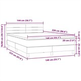 Box spring postelja z vzmetnico roza 140x220 cm žamet, (22011309) | Shoptok.si