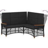  Vrtni set sofe za opuštanje Crna 164 x 164 x 112 cm poliratan | shoptok.hr