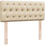  Otomanski okvir kreveta s madraca krem 120x190 cm od tkanine | shoptok.hr