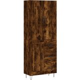 Maison Chic Visoka Komoda - Predalnik dimljen hrast 69,5x34x180 cm inženirski les, (21721018) Cene