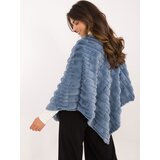 Wool Fashion Italia Poncho-AT-PN-2347.88-blue | Shoptok.si