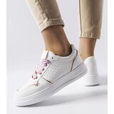 Gemre White sneakers laced with ribbon Pryor | Shoptok.si