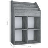 vidaXL Otroško stojalo za revije beton. sivo 71x30x114 cm iverna pl. | Shoptok.si