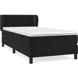 vidaXL Box spring krevet s madracem crni 100x200 cm baršunasti | shoptok.hr