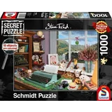Schmidt Spiele Secret puzzle - Am Schreibtisch, 1000 delov