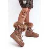 Boto Women's Lace-up Dark Beige Snow Boots Santero | shoptok.hr